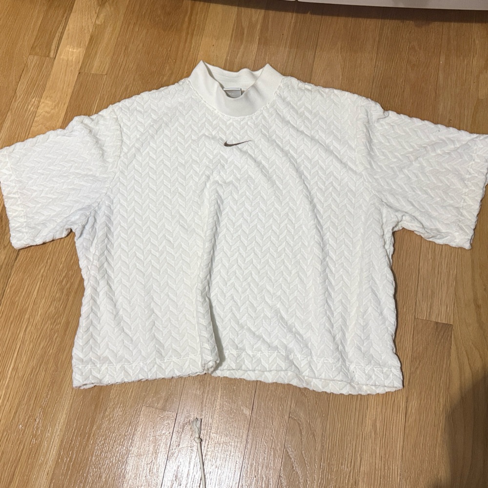 Nike White Textured Jumpsuit